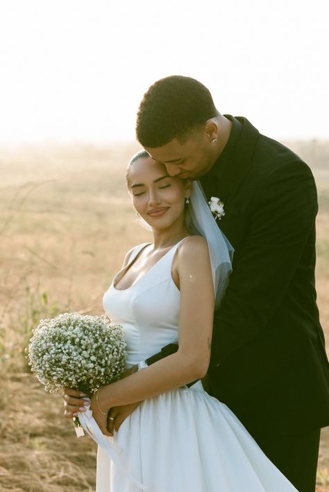 Kb And Karla, Black People Weddings, Karla Jara, Country Wedding Photos, Interracial Wedding, Relationships Goals, Small Intimate Wedding, Engagement Poses, Christian Wedding