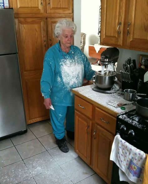 Here Is My Favorite Picture Of My Grandma. She Was Having A Hard Time With The Mixer Cooking Fails, Epic Fail, Funny Times, Hannibal Lecter, Luke Skywalker, Old People, Funny People, Get Well, Getting Old