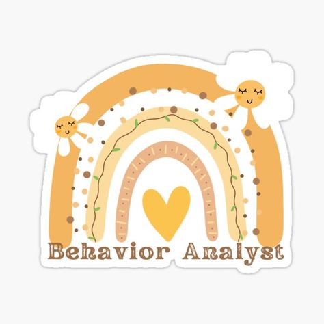 " Behavior Analyst - Applied Behavior Analysis - ABA - Behavioral therapy - Floral Rainbow" Sticker for Sale by FlashbulbART | Redbubble Behavior Is Communication, Floral Rainbow, Applied Behavior Analysis, Behavior Analyst, Behavior Analysis, Rainbow Stickers, Behavioral Therapy, 2025 Vision, Rainbow Design