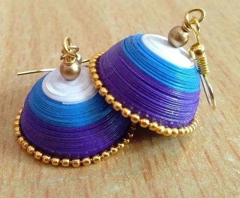 Quilling Earrings Jhumkas, Earrings Jhumka, Paper Quilling Earrings, Paper Quilling Jewelry, Quilling Earrings, Quilling Jewelry, Diy Crafts Paper Flowers, Crafts Paper, Paper Jewelry