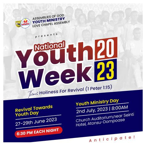 youth week church flyer design Youth Church Flyer Design, Youth Program Flyer Design, Youth Week Flyer Design, Church Program Flyer Design, Online Church, Church Flyer Design, Youth Conference, Church Media Design, Assemblies Of God