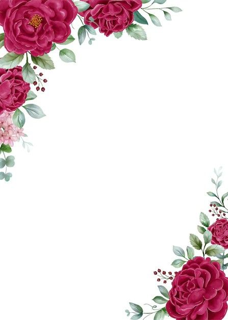 Frame Rosa, Flower Craft Ideas, Peony Leaves, Photo Frame Crafts, Simple Wedding Cards, Frame Flowers, Wedding Borders, Elegant Wedding Invitation Card, Wedding Card Frames