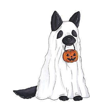 Cute Halloween Ghost, Ghost Dog, Dog Sticker, Sticker Cute, Halloween Ghost, Cute Halloween, Vinyl Decal, Ghost, Vinyl