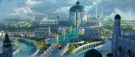 Sumerian Civilization, Kingdom City, To All My Friends, Episode Backgrounds, Spaceship Art, Landscape Concept, Cityscape Art, Fantasy Castle, Fantasy City