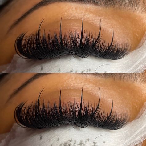 Volume Lash With Spikes, Volume Spikes Lash Extensions, Spikey Lash Set, Hybrid Lashes With Spikes, Volume Lashes With Spikes, Spikey Lash Extensions, Cat Eye With Spikes Lashes, Lash Extensions Spikes, Spikes Lash Extensions