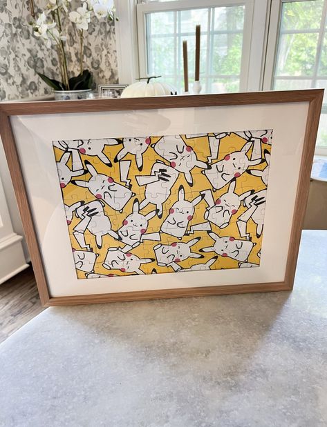 DIY: How to Frame a Puzzle. — Girl on the Hudson Diy Puzzle Frame, Frame A Puzzle, Puzzle Frame, Foam Paint, Diy Puzzles, Dining Room Table, Easy Diy, Picture Frames, Bedroom