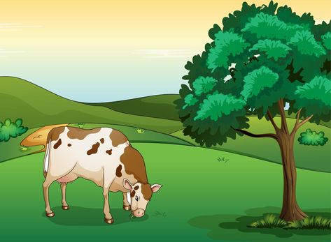 A cow eating grass Cow Eating, Cartoons Eating, Grass Clipart, Animal Eating, Grass Drawing, Grass Vector, About Animals, Plant Drawing, Creative Drawing