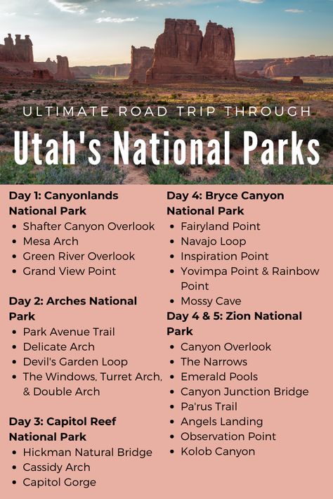 Ultimate Road Trip Out West, Utah National Parks Road Trip Itinerary 5 Days, Utah National Parks Rv Road Trip, Kanab Utah Itinerary, Utah Parks Road Trip, Utah Trip Itinerary, Utah Big 5 Road Trip, Utah And Arizona Road Trip, Utah Road Trip National Parks