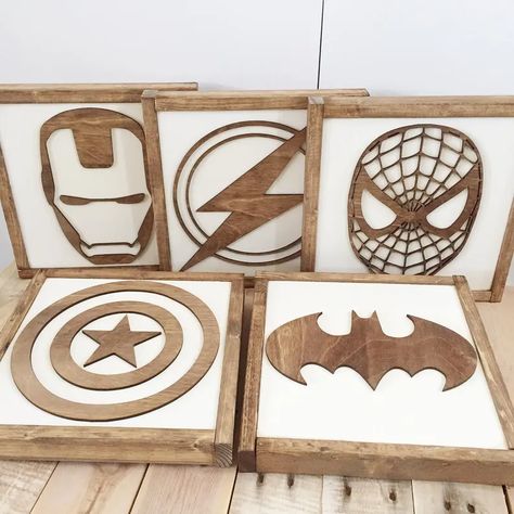 Geek Home Decor, Superhero Signs, Superhero Nursery, Superhero Decorations, Superhero Bedroom, Superhero Wall, Superhero Room, Superhero Wall Art, Geek Decor