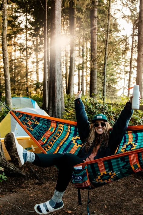 Adventure Vibes Aesthetic, Granola Van Life, Camping Esthetics, Eno Hammock Aesthetic, Aesthetic Camping Gear, Gifts For Granola Friends, Camp Life Aesthetic, Cute Camping Photos, Adventure Asethic