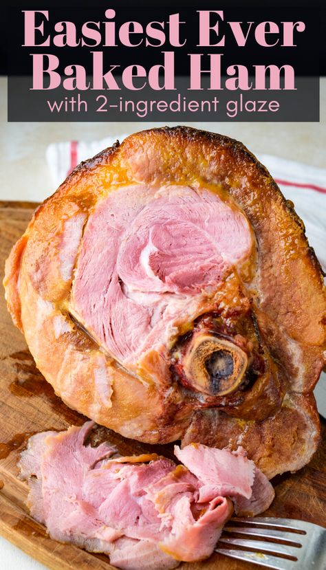 How To Cook Shank Portion Ham, Shank Ham Recipes Ovens, Ham Shank Recipes, Baked Ham Shank, Baked Ham Recipes, Pork Stew Meat Recipes, Glazed Baked Ham, Cook A Ham, Easy Ham Recipes