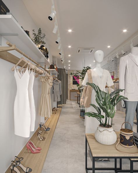 Boutique Design Store Layout, Boutique Design Ideas, Modern Boutique Interior, Small Clothing Store Interior, Boutique Shop Interior, Beauty Shop Decor, Fashion Store Design, Creative Office Design, Clothing Store Displays