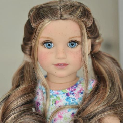 American Girl Doll Hair, Doll Hairstyle, Anerican Girl, Ag Doll Hairstyles, American Girl Hairstyles, Custom American Girl Dolls, American Girl Doll Hairstyles, American Girl Accessories, Pigtail Braids