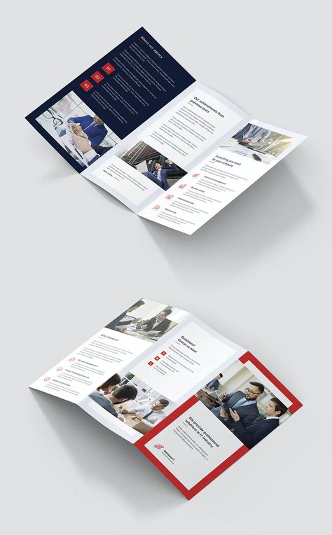 IT Solutions Tri-Fold Brochure Template PSD Trifold Brochure Design, Brochure Template Psd, Fold Brochure, Trifold Brochure Template, Brochure Layout, It Solutions, Trifold Brochure, Brochure Design Template, Social Media Design Graphics