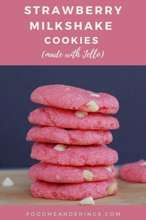 Baked Goodies For Bake Sale, Creative Bake Sale Ideas, Easy Desserts To Sell Bake Sale, Milkshake Cookies, Bake Sell, Bake Sale Cookies, Valentines Recipes, Baking List, Pink Cookies