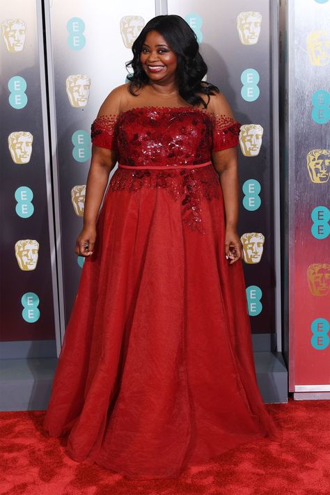 Octavia Spencer Bafta Red Carpet, Anniversary Dress, Octavia Spencer, Classy Dress Outfits, British Vogue, Red Carpet Dresses, Bride Dresses, Red Carpet Looks, Look Plus