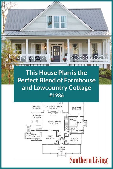 Cottage Plans, Southern Living House Plans, Southern House, Plans Architecture, House Plans One Story, 4 Bedroom House Plans, Southern House Plans, Living Modern, Farmhouse House