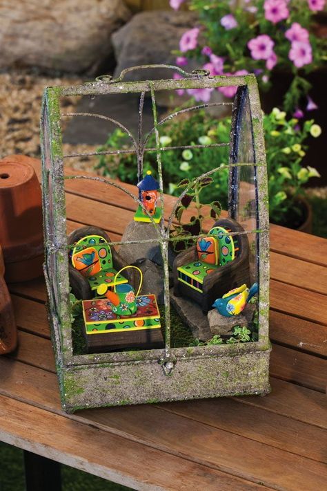 Planters Garden, Evergreen Garden, Mini Fairy Garden, Outdoor Garden Decor, Charming Garden, Garden Furniture Sets, Miniature Fairy, Garden Set, Miniature Fairy Gardens