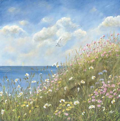 Helen Workman, available from AventArt.com Landscape Art Painting, Pretty Landscapes, Arte Inspo, Aesthetic Painting, Art And Illustration, Ethereal Art, Dreamy Art, Painting Art Projects, Pretty Art