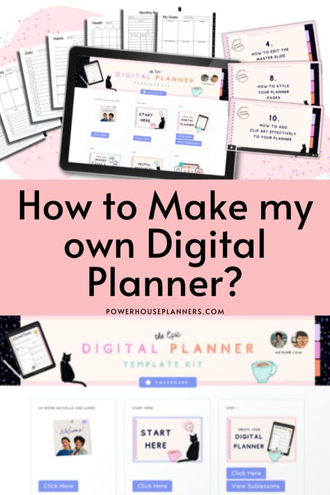 Create a Beautiful Digital Planner from Scratch! How To Make Digital Planner, Making A Digital Planner, How To Make A Digital Planner In Keynote, Create Digital Planner Canva, Make Your Own Digital Planner, How To Create Digital Planner With Canva, Digital Planner Pages, Time Management Apps, Digital Planner Template