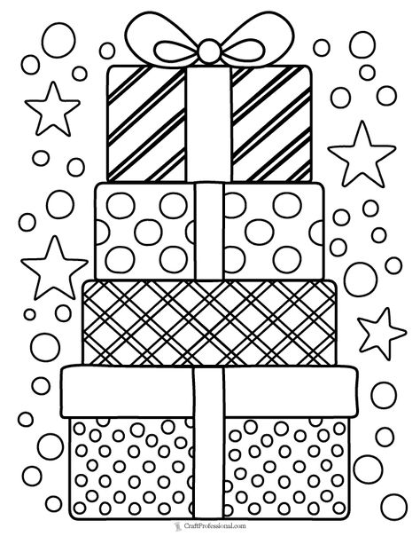 Color Pages Christmas, Stack Of Presents Drawing, Christmas Maze Printable, Free Coloring Pages Christmas, Christmas Colouring Pages Free, Kids Coloring Pages Christmas, Christmas Cookie Coloring Pages, Adult Christmas Coloring Pages Printable, Christmas Coloring Pages Easy