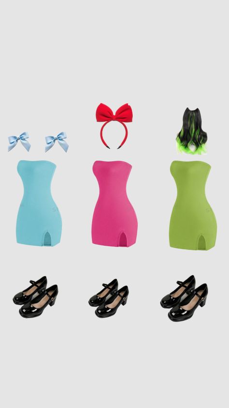 Powerpuff girls 🩵🩷💚#halloweeninspo #costume Power Puff Costume, Powerpuff Girls Halloween Costume, Cartoon Halloween Costumes, Powerpuff Girls Costume, Holloween Costume, Puff Girl, Halloween Inspo, Halloween Costumes For Girls, Hallows Eve