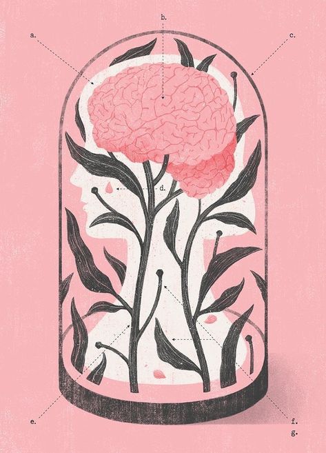 Psychologist Logo, Psychology Wallpaper, Poetry Book Design, Brain Illustration, Art Psychology, Brain Art, Conceptual Illustration, The Bell Jar, Sylvia Plath