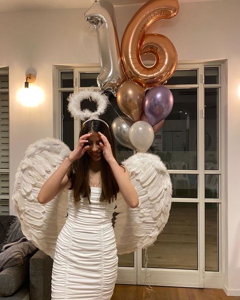 Angel costume , costumes ideas, birthday party ideas Angel Birthday Theme, Angel Theme Birthday Party, Angel Birthday, Angel Theme, Birthday Angel, Angel Costume, Sweet Sixteen Birthday, Angel Dress, 22nd Birthday