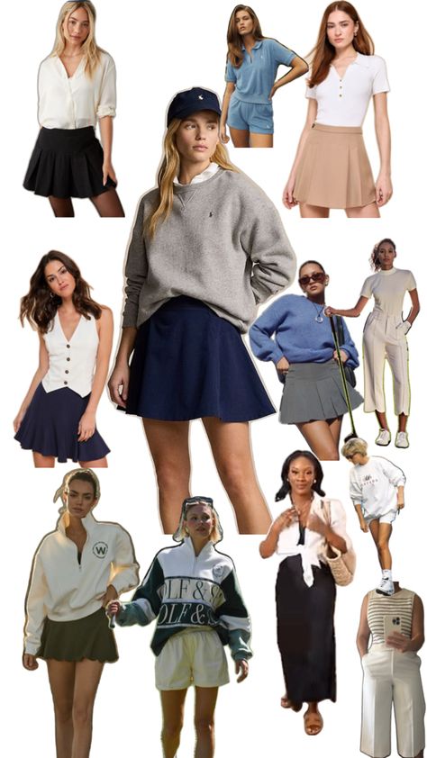 Prep Outfits, Casual Outfits Sporty, Sporty Fashion, Chique Outfit, Smart Casual Women, Capsule Outfits, Smart Casual Outfit, Tennis Clothes, Sporty Style