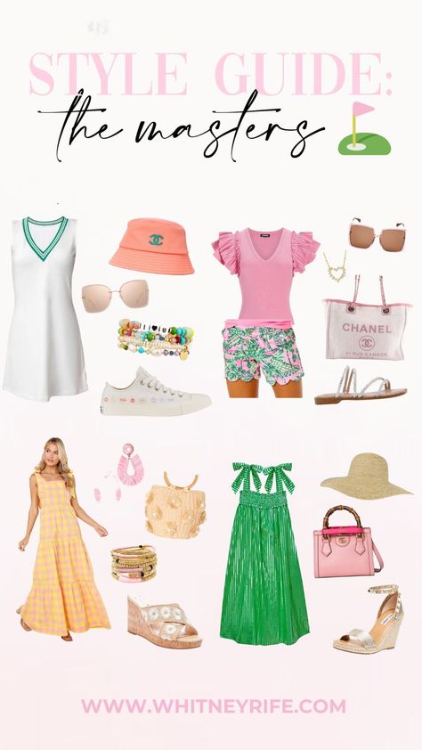 The Masters is a HUGE deal around here, so I’ve included style guides for what I would wear, party inspo, and kids’ golf outfits! Bo will be starting golf soon, and even though it isn’t The Masters, hehe, I am so excited for the cutest golf getups! Let me know what look you’re loving and shop more of my look on LikeToKnow.It. Masters Outfit Women Golf, Golf Tournament Outfit, Outfits For Warm Weather, The Masters Golf, Stylish Capsule Wardrobe, Masters Golf Tournament, Nail Glam, Spring Summer Capsule Wardrobe, Neutral Dresses