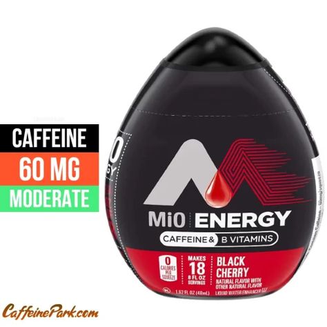 How Much Caffeine is in a MiO Energy Water Enhancer? Mio Energy, Soda Alternatives, Cherry Drink, Energy Drink Mix, Caffeine Drinks, Berry Drinks, Water Enhancer, Big Bottle, B Vitamins