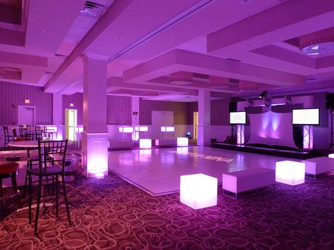 sweet 16 | Sweet 16 club theme glow cubes tables dance party | Flickr - Photo ... Ice Theme, Visual Lighting, Ice Party, Sweet 16 Themes, Prom Themes, Cube Table, Party Setup, Prom Theme, Sweet Sixteen Parties