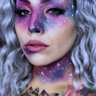 FFF by D.Webb (@ffftribe) • Instagram photos and videos Pretty Galaxy, Pretty Halloween Makeup, Coachella Makeup, Galaxy Makeup, Creepy Halloween Makeup, Halloween Makeup Pretty, Pretty Halloween, Cool Makeup Looks, Face Painting Halloween