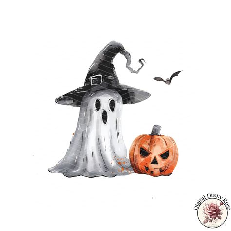 Watercolor Ghost Hat Pumpkin Clipart: Cute Spooky Halloween Characters for Children’s Party Invitation Graphics https://digitalduskyrose.etsy.com/listing/1779502699 Get ready to add some adorable spookiness to your Halloween projects with our Watercolor Ghost Hat Pumpkin Clipart collection. This set features charming, cute spooky characters, perfect for creating fun and festive children's party invitations, decorations, and more. With friendly ghosts, whimsical hats, and playful pumpkins, t... Ghost Pumpkin Painting Ideas, Watercolor Art Halloween Easy, Halloween Watercolor Ideas, Watercolor Art Halloween, Halloween Watercolour Painting, Halloween Watercolors, Cute Halloween Watercolor, Halloween Watercolor Art, Spooky Watercolor Halloween Art