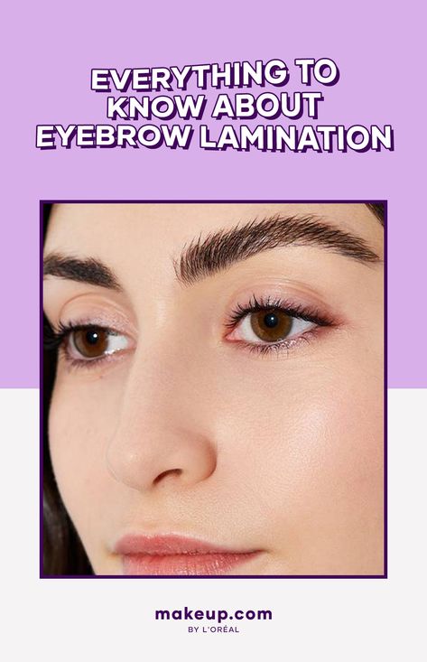 A woman with a soft glam look featuring laminated eyebrows Brow Maintenance, Makeup Basics, Eyebrow Lamination, Brow Stencils, New York Tattoo, Getting A Perm, Thick Brows, Brow Mascara, Work Makeup