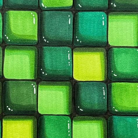 Erin (she/her) on Instagram: "Something about these #Monochromes is super chill to do… #markerart #alcoholmarkers #ohuhumarkers #ohuhuart #illustration #handdrawn #abstract #3dart #greens #mindfulart #arttherapy #makeart #dailyart #sketchbook #fyp" Alcohol Marker Background, Alcohol Marker Techniques, Alcohol Marker Patterns, Ohuhu Markers Art Ideas, Alcohol Markers Techniques, Ohuhu Marker Art, Alcohol Markers Art Ideas, Ohuhu Markers Art, Alcohol Markers Art