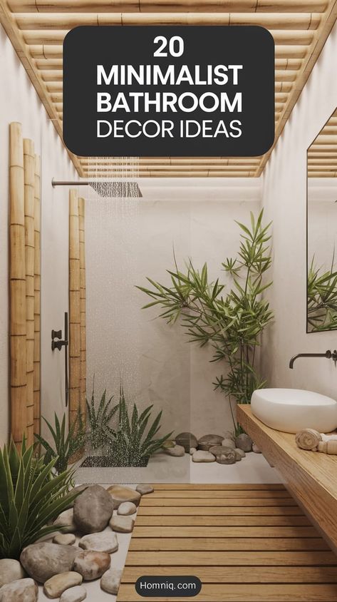 20 Minimalist Bathroom Decor Ideas for Small Spaces

Discover how to make the most of small spaces with these 20 minimalist bathroom decor ideas. Create an organized and stylish bathroom without compromise.
#SmallSpaces #MinimalistSolutions #BathroomHack White And Bamboo Bathroom, Small Zen Bathroom, Modern Japanese Bathroom, Bathroom Zen, Minimalist Bathroom Decor, Japanese Bathroom, Monochromatic Decor, Open Showers, Zen Bathroom