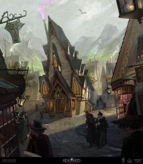 Fantasy Village, Hogwarts Legacy, Hogwarts Castle, Hogwarts Aesthetic, Harry Potter Hogwarts, Environment Design, Environment Concept Art, Video Game Art, Game Artwork