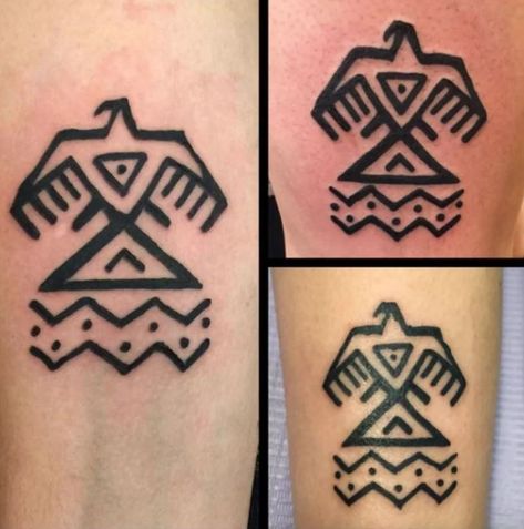 The Standing Rock Thunderbird Tattoo | Painful Pleasures Community Sioux Native American Tattoos, Native Tattoo For Men, Iroquois Tattoo, Navajo Tattoos, Sioux Tattoo, P Tattoos, Navajo Tattoo, Cherokee Indian Tattoos, Cherokee Tattoos