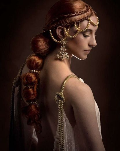 Greek God Hairstyles, Siren Hairstyles, Alien Princess, Egyptian Hairstyles, Long Hair Designs, Intricate Hairstyles, Avant Garde Hair, Couture Hairstyles, Dramatic Hair