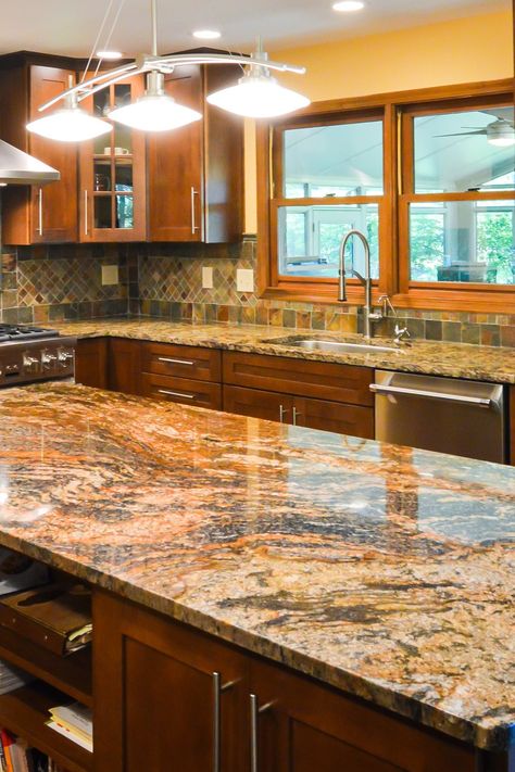 Brown granite countertops color scheme