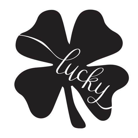 Shamrock Tattoos, St Patricks Crafts, Lucky Shamrock, St Patrick's Day Decorations, St Patrick's Day Crafts, Cricut Fonts, St Patrick Day Shirts, Cricut Craft Room, St Pattys Day