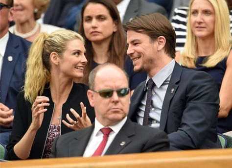 Pin for Later: Kate Middleton and Prince William Meet Josh Hartnett and His Pregnant Girlfriend Tamsin Egerton, Pregnant Girlfriend, Kate Middleton And Prince William, Josh Hartnett, Jason Statham, Real Life Stories, Wimbledon, Duke And Duchess, Prince William