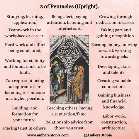 The three of pentacles represented in the tarot deck. The associated and provided meanings that come with it and can be interpreted through this card in a divinatiob purpose. 3 Of Pentacles Tarot Meaning Reversed, Three Of Pentacles Tarot Meaning Reverse, 3 Of Coins Tarot Meaning, 3 Pentacles Tarot Meaning, 9 Of Pentacles Tarot Meaning Reversed, Page Of Pentacles Tarot Meaning Reversed, 3 Of Pentacles Reversed, Three Of Pentacles Reversed, Three Of Pentacles Tarot Meaning