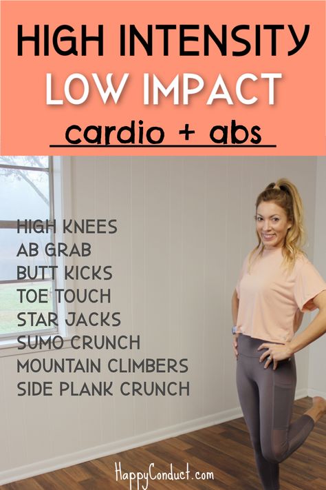 20 Minute Cardio, High Blood Sugar Remedies, Side Plank Crunch, Workouts For Beginners, Cardio Abs, Low Impact Cardio, Workout Cardio, Health And Wellness Coach, No Excuses