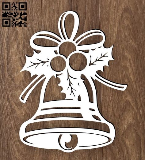 Bell Christmas, Christmas Stencils, Paper Flowers Craft, Christmas Bell, Scroll Saw Patterns, Tree Free, Christmas Window, Christmas Drawing, Craft Art