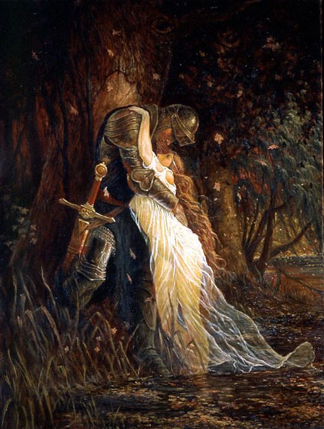 Courtly Love, Pre Raphaelite Art, Medieval Paintings, John Everett Millais, Rennaissance Art, Romance Art, Knight Art, Pre Raphaelite, Historical Art