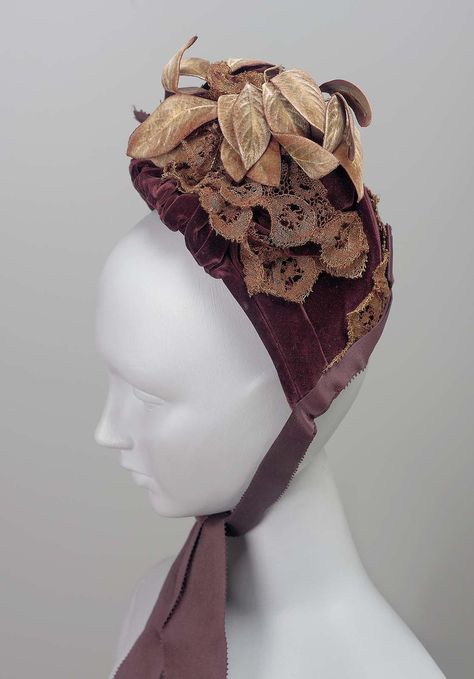 Victorian Bonnet, Victorian Ideas, Historical Garments, Victorian Era Dresses, Period Fashion, Historical Shoes, American Hat, 1870s Fashion, Victorian Accessories