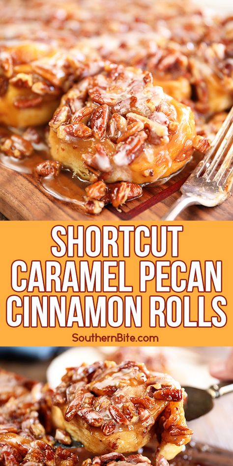 Easy To Make Cinnamon Rolls, Caramel Breakfast Recipes, Canned Cinnamon Roll Desserts, Sticky Cinnamon Rolls Homemade, Pecan Caramel Rolls, Cinnamon Pecan Rolls Homemade, Caramel Nut Rolls, Pillsbury Biscuit Cinnamon Rolls, Pecan Sticky Buns Recipes Cinnamon Rolls