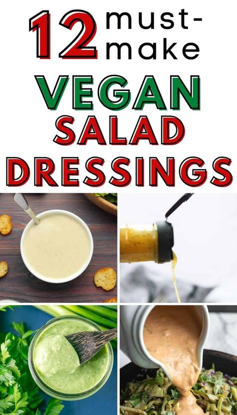 Vegan Italian Dressing, Vegan Salad Dressings, Plant Based Salad Dressing, Vegan Tahini Dressing, Vegan Dressing Recipes, Healthy Eating Lifestyle, Vegan Salad Dressing Recipes, Vegan Ranch Dressing, Vegan Salad Dressing